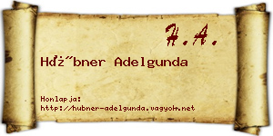 Hübner Adelgunda névjegykártya